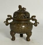 Chinese foo dog/draken wierookbrander brons, Ophalen of Verzenden