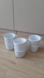 Koffiekopjes (6-delig) wit, Huis en Inrichting, Keuken | Servies, Ophalen, Gebruikt, Keramiek, Overige stijlen