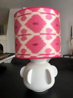 Handegemaakte lampenkap, ikat zijde, Huis en Inrichting, Lampen | Lampenkappen, Overige kleuren, 25 tot 50 cm, Rond, Nieuw