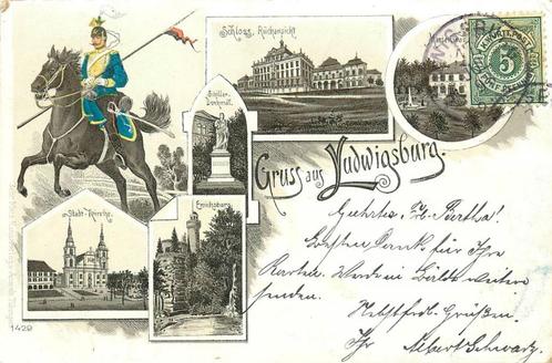 (379-163-007) Ludwigsburg Litho, Verzamelen, Ansichtkaarten | Buitenland, Duitsland, Verzenden