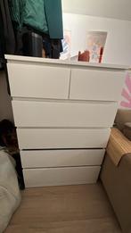 Witte Malm ladekast (Ikea) - 6 lades, Ophalen, Overige materialen, Gebruikt, 100 tot 150 cm