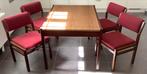 PASTOE, EETTAFEL & STOELEN. ROOD. Cees Braakman., Huis en Inrichting, Tafels | Eettafels, Ophalen, 100 tot 150 cm, PASTOE, 50 tot 100 cm