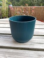 Mooie donkerblauwe/petrol Elho Vibes bloempot 18cm, Kunststof, Rond, Nieuw, Tuin