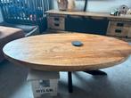 Ovale Mango Houten Salontafel - Zo Goed Als Nieuw!, Huis en Inrichting, Tafels | Salontafels, 100 tot 150 cm, Zo goed als nieuw