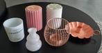Set woonaccessoires roze wit, Overige materialen, Wit, Ophalen of Verzenden, Zo goed als nieuw