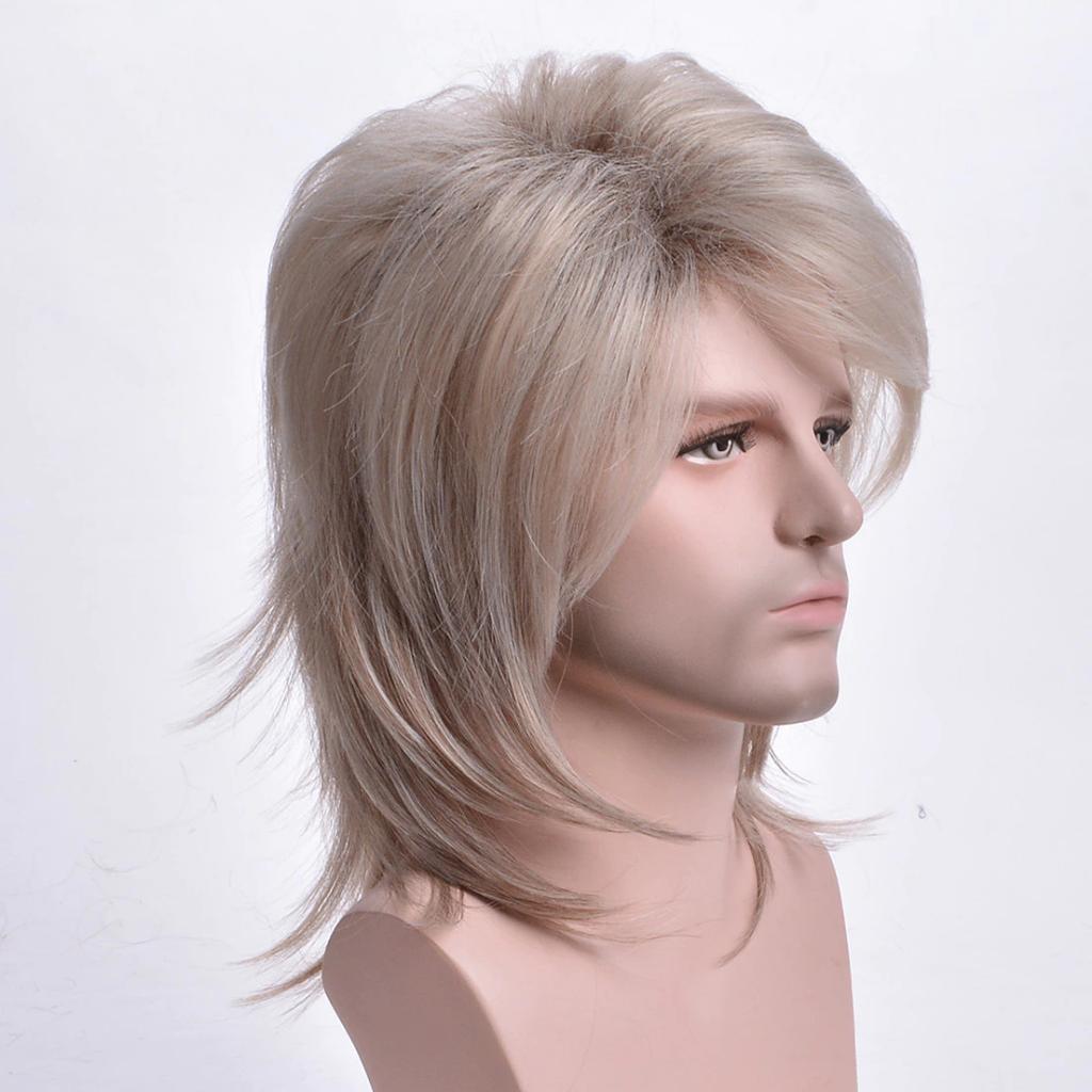 Blonde Halflange Heren Pruik Haarstuk Haarstukje Mannen, Sieraden, Tassen en Uiterlijk, Uiterlijk | Haarverzorging, Verzenden