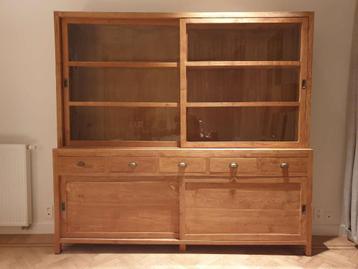 Teak boekenkast uit 2 delen, perfekte staat L250 H 385 D45cm beschikbaar voor biedingen
