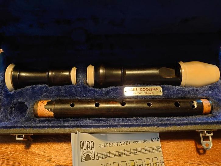 Aura barok blokfluit Hans Coolsma, Muziek en Instrumenten, Blaasinstrumenten | Blokfluiten, Gebruikt, Alt, Met koffer, hoes of etui