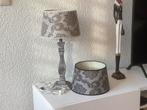 Clayre & Eef Schemerlamp + extra nieuw stoffen kap, Huis en Inrichting, Ophalen, Zo goed als nieuw, Hout, 50 tot 75 cm