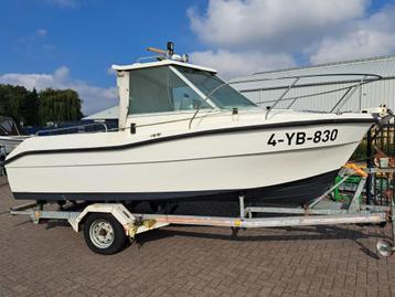 Merry Fisher 530 vis-/kajuitboot met trailer €2.999 beschikbaar voor biedingen