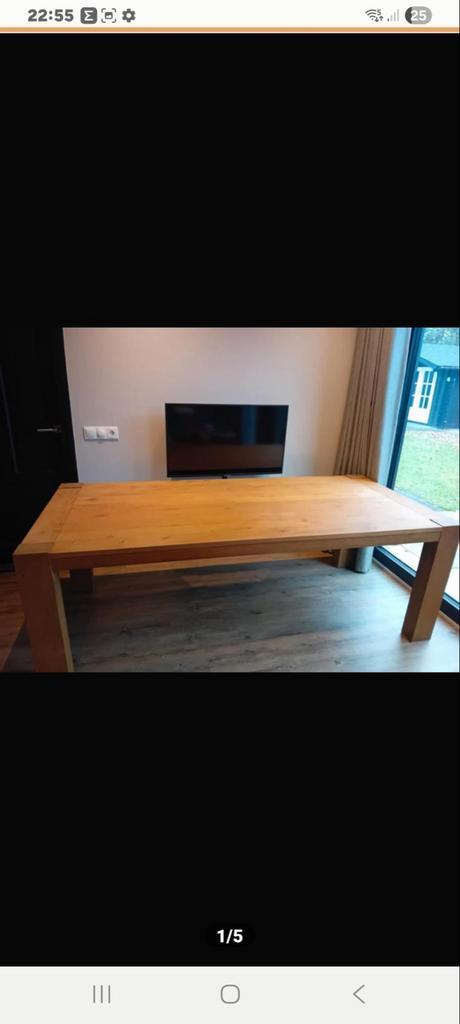 Henders & Hazel Santorini eettafel 220x100cm, Huis en Inrichting, Tafels | Eettafels, Zo goed als nieuw, 100 tot 150 cm, 200 cm of meer