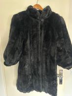 Bont (nep) mantel voor dames, Kleding | Dames, Jassen | Winter, Ophalen, Zo goed als nieuw, Maat 38/40 (M), Zwart