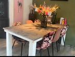 Eettafel met bank 200x100, Gebruikt, 100 tot 150 cm, Eikenhout, 200 cm of meer