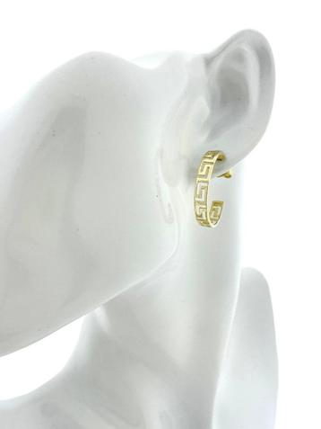14 Karaat Gouden Oorringen Meander Motief - 2.5 cm beschikbaar voor biedingen
