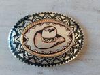 Prachtige zilverkleurige buckle met hoed NIEUW, Kleding | Heren, Riemen en Ceinturen, Ophalen of Verzenden, Nieuw, Overige kleuren