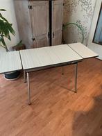 Vintage formica uitschuif tafel, Gebruikt, 100 tot 150 cm, Rechthoekig, 50 tot 100 cm