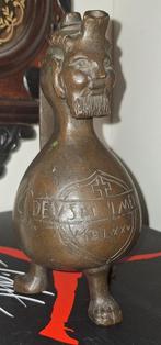 Antiek brons olielamp, Ophalen of Verzenden