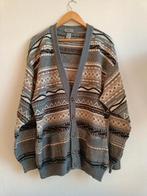 Vintage vest oversized patroon, Bruin, Maat 46/48 (XL) of groter, Ophalen of Verzenden, Zo goed als nieuw