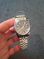 Heren horloge DJ 41mm Jubilee band zwarte plaat, Sieraden, Tassen en Uiterlijk, Ophalen of Verzenden, Zo goed als nieuw, Staal