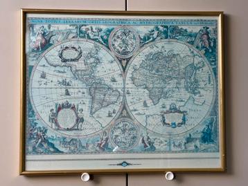 Schilderijen antieke wereldkaart beschikbaar voor biedingen