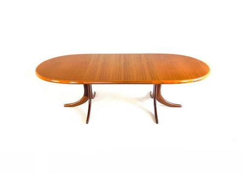 Vintage XL Deense verlengbare eettafel ‘60, Huis en Inrichting, Tafels | Eettafels, Zo goed als nieuw, 100 tot 150 cm, 200 cm of meer
