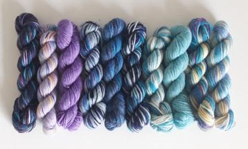 Restjes sokkenwol - 10 x 10 gram - Pakket 2 beschikbaar voor biedingen