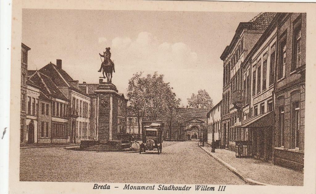 breda- monument stadhouder willem 3, Ophalen of Verzenden, Voor 1920, Noord-Brabant