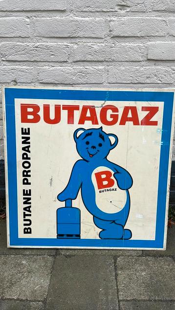 Antiek Frans blikken bord Butagaz Propaan retro vintage beschikbaar voor biedingen