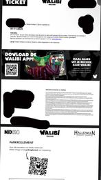 Walibi fright night 1 november, Tickets en Kaartjes, Eén persoon, Ticket of Toegangskaart