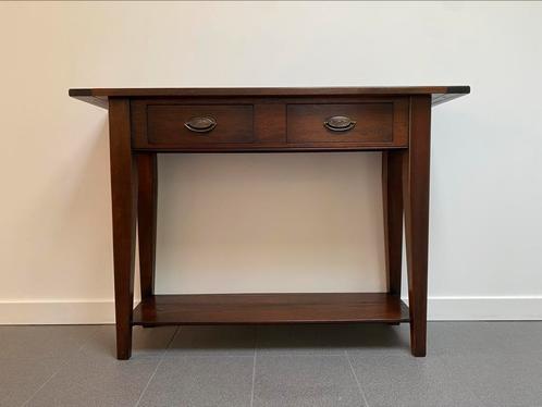 Massief mahonie sidetable, Huis en Inrichting, Tafels | Sidetables, Zo goed als nieuw, 25 tot 50 cm, 100 tot 150 cm, Rechthoekig