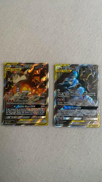 Reshiram x cherizard GX & garchomp x garatina GX tag team beschikbaar voor biedingen