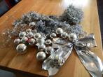 Kerstballen 20 stuks met Piek en Slingers ZILVER, Ophalen of Verzenden, Zo goed als nieuw