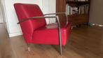 Rood leren fauteuil, Ophalen, Gebruikt, 50 tot 75 cm, Leer