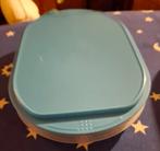 1 enkele vleesdoos van tupperware, Huis en Inrichting, Keuken | Tupperware, Ophalen of Verzenden, Gebruikt, Blauw, Schaal