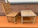 Bamboe kinderstoeltje en tafeltje, Kinderen en Baby's, Kinderkamer | Tafels en Stoelen, Ophalen of Verzenden, Zo goed als nieuw
