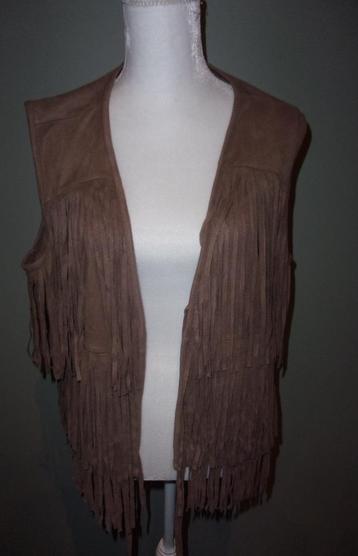 MS mode gilet 48 westernlook countrylook bruin beschikbaar voor biedingen