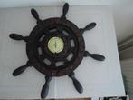 Heel groot houten (stuur) wiel met thermometer, Ophalen of Verzenden, Zo goed als nieuw, Binnenthermometer