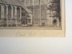 ets St Laurenskerk Alkmaar passe partout signatuur onbekend, Antiek en Kunst, Kunst | Etsen en Gravures, Verzenden