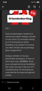 Picnic €10 korting, Tickets en Kaartjes, Eén persoon, Kortingsbon, Overige typen