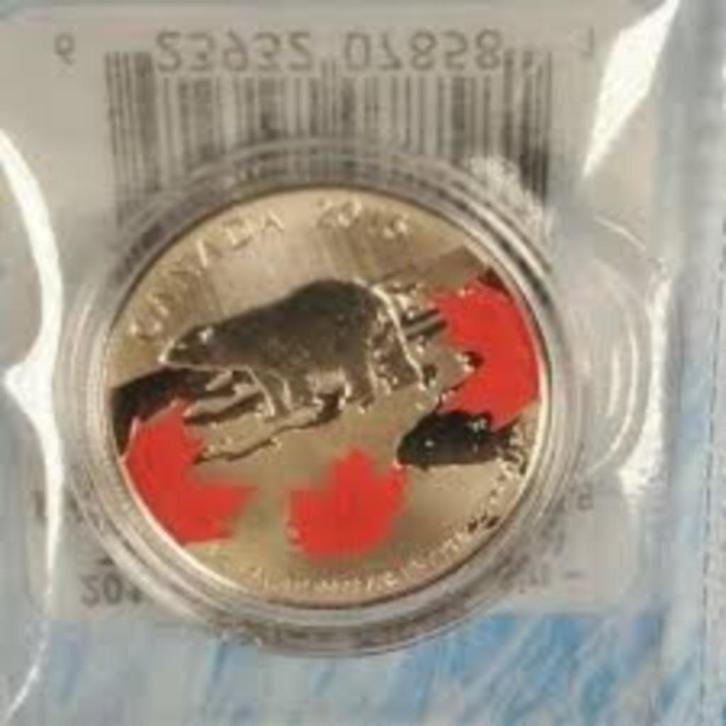 Canada - Colored 25 Dollar 2016 - True North - Uncirculated, Postzegels en Munten, Munten | Amerika, Losse munt, Noord-Amerika