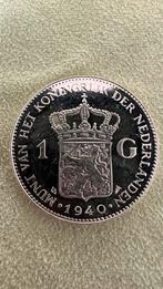 Wilhelmina in London 1 gulden zilver Officiële Herslag:, Postzegels en Munten, Munten | Nederland, Verzenden, Koningin Wilhelmina