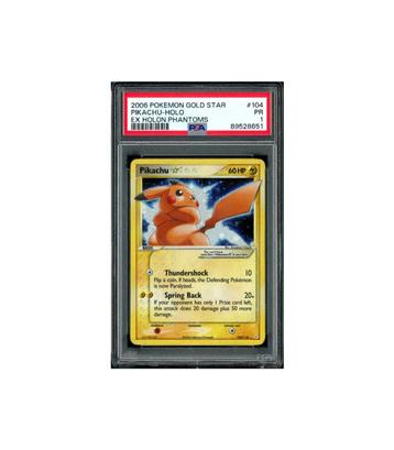 Pokemon Pikachu Gold Star EX Holon Phantoms #104 PSA 1 beschikbaar voor biedingen
