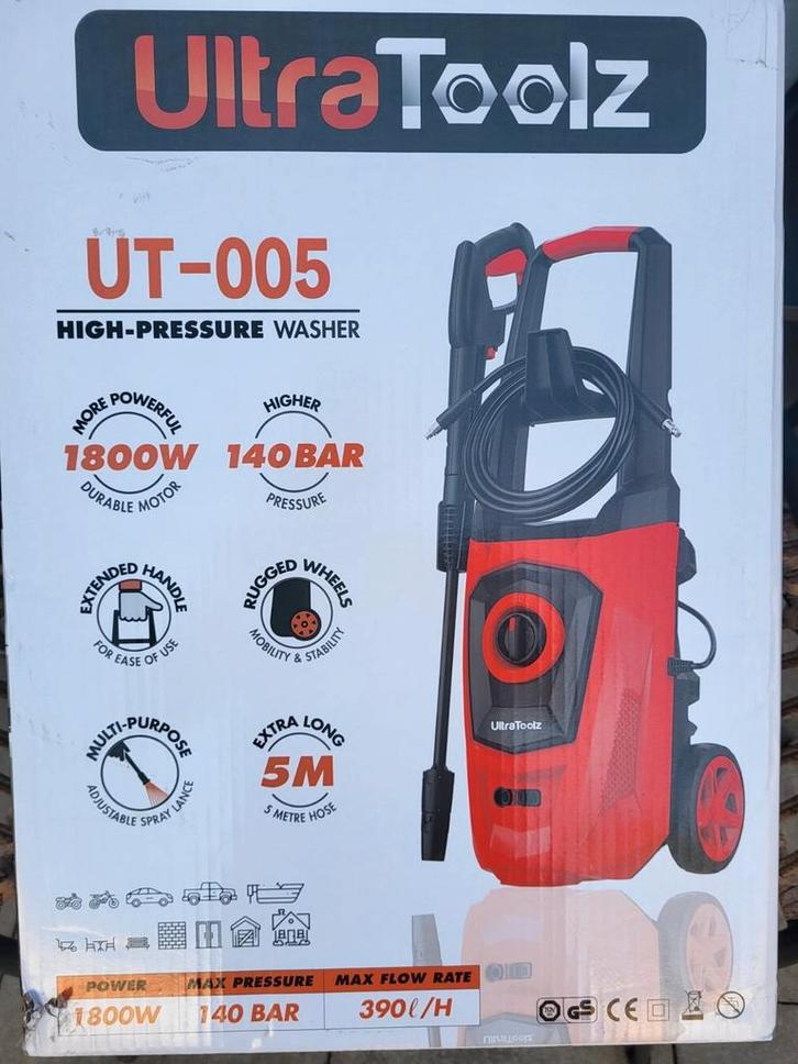 NIEUW in doos electrische hogedrukspuit hogedruk reiniger., Tuin en Terras, Hogedrukreinigers, Nieuw, Elektrisch, Ophalen of Verzenden