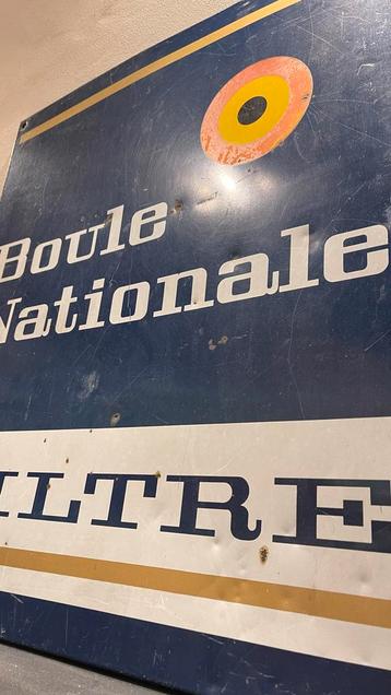 Oude Boule Nationale Emaille Reclamebord beschikbaar voor biedingen