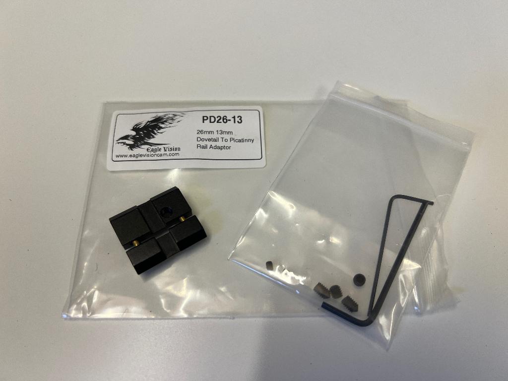 Eagle Vison PD26-13 Dovetail to Picatinny Rail Adapter, Sport en Fitness, Schietsport-accessoires, Verzenden, Zo goed als nieuw