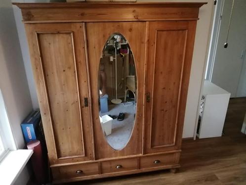 Kleding kast grenen ca 1920, Huis en Inrichting, Kasten | Kledingkasten, Gebruikt, 150 tot 200 cm, 150 tot 200 cm, 50 tot 75 cm