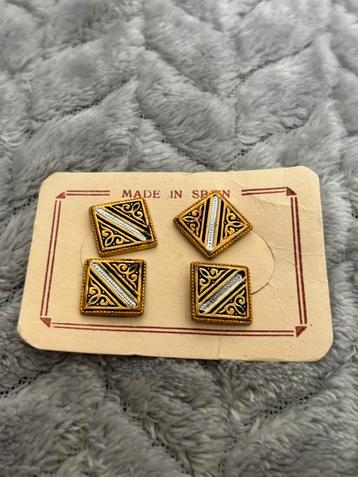 Vintage Spaanse Damascene manchetknopen beschikbaar voor biedingen