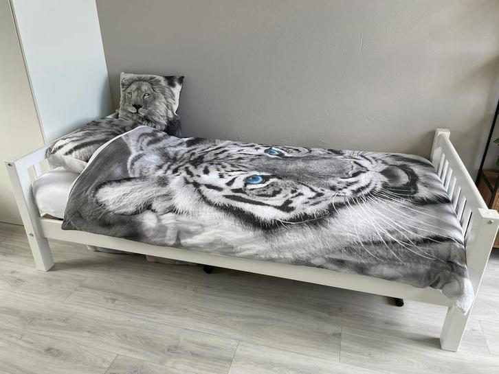 Bed Flexworld Ledikant Kris 90x200cm wit grenen, Kinderen en Baby's, Kinderkamer | Bedden, Zo goed als nieuw, 180 cm of meer, 85 tot 100 cm
