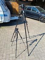 Manfrotto statief 2x met MH-804 houder, Ophalen of Verzenden, Zo goed als nieuw, Driepoot