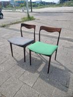 Vintage eetkamerstoelen palisander hout mid century, Huis en Inrichting, Stoelen, Ophalen, Hout, ,, Zo goed als nieuw
